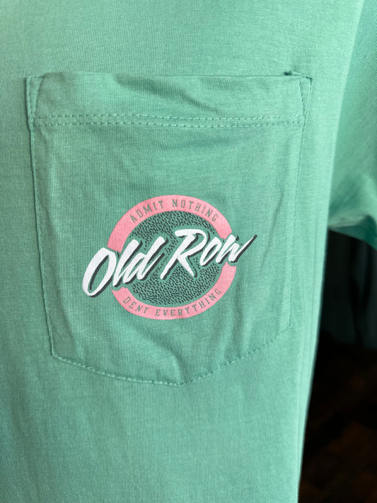 OR Circle Logo Pocket Tee Seafoam