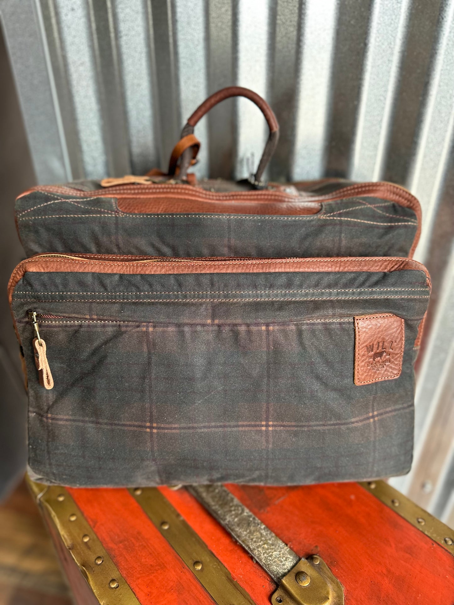 Commuter Bag Waxed Hunt-Mahogany