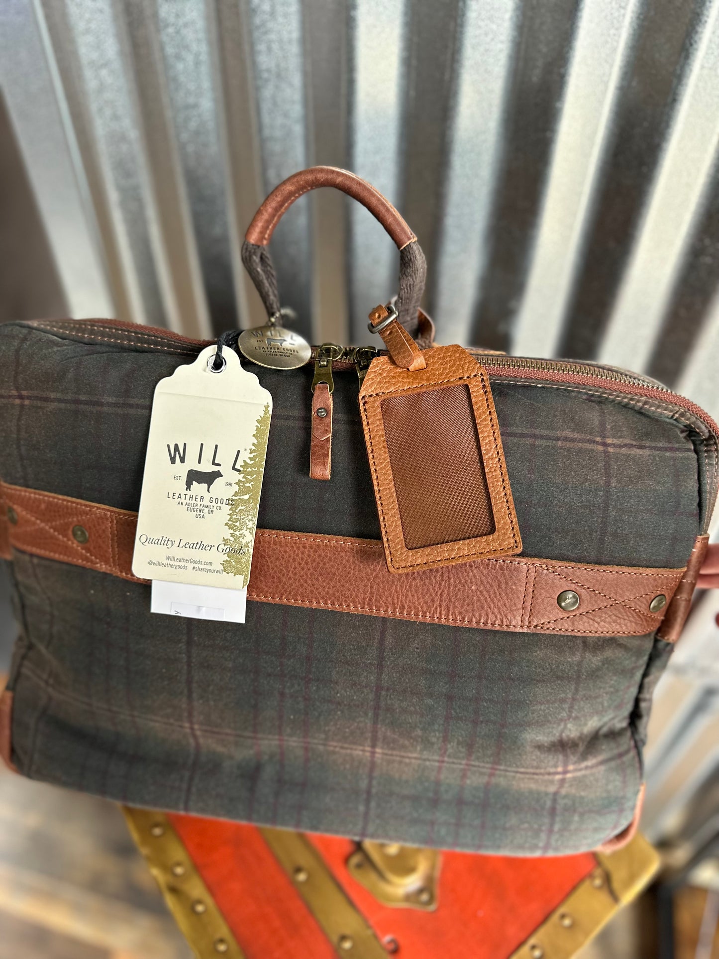 Commuter Bag Waxed Hunt-Mahogany