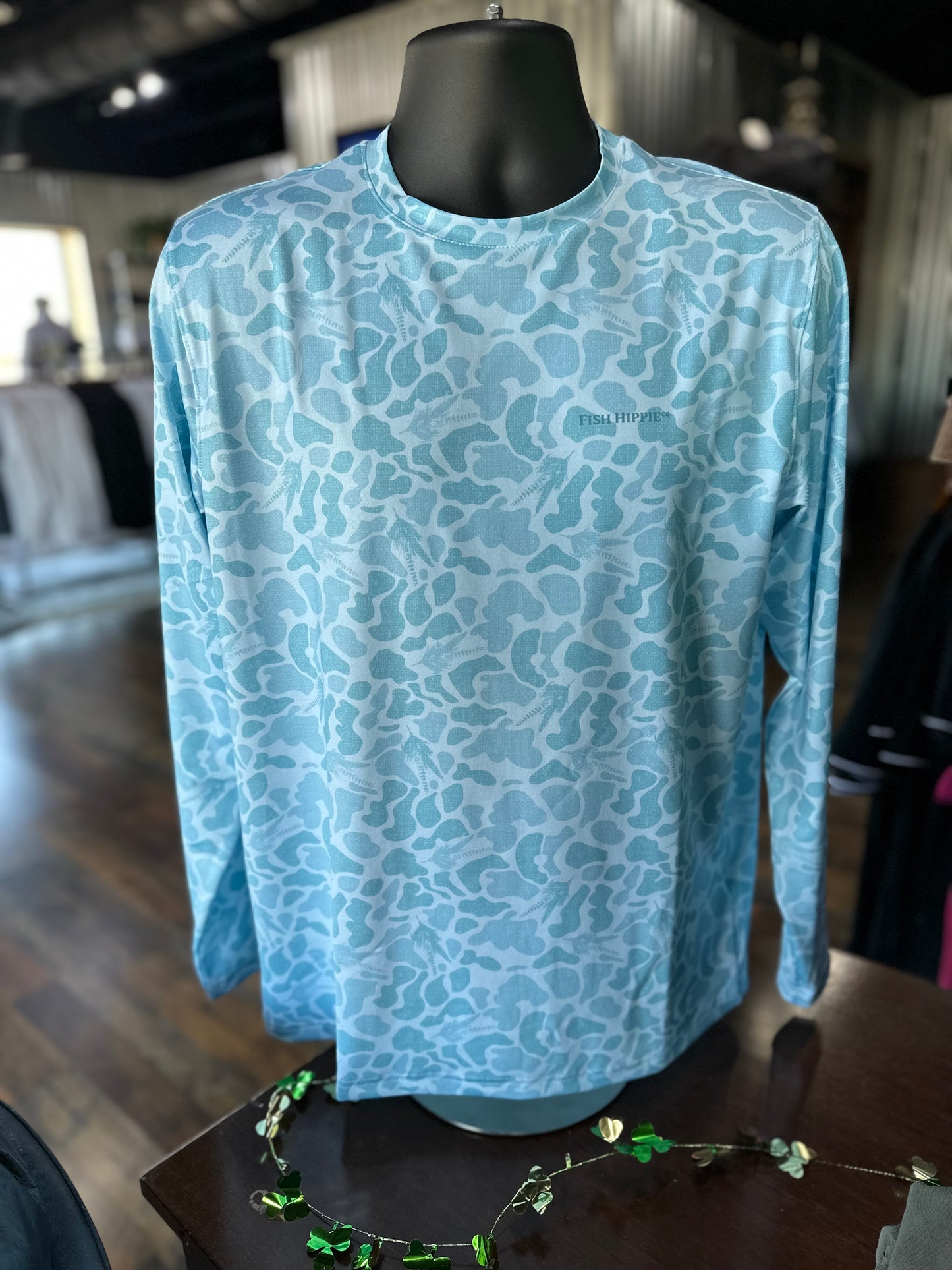 Fish Hippie Fly Camo Performance Crew